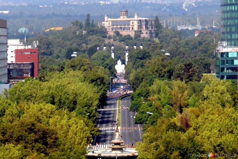 Castilo de Chapultepec desde el Angel