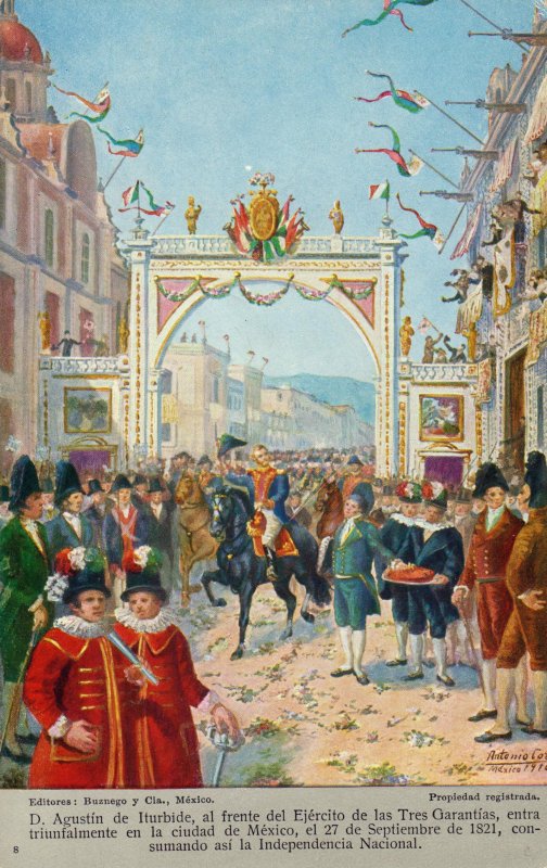 Agustín de Iturbide entrando en la Ciudad de México en 1821