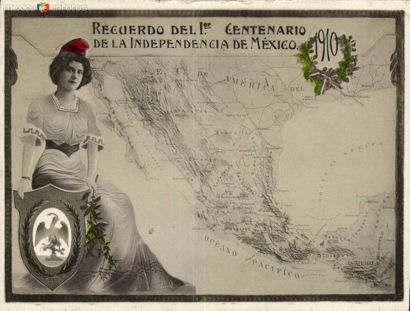 Postal conmemorativa del Primer Centenario de la Independencia (1910)