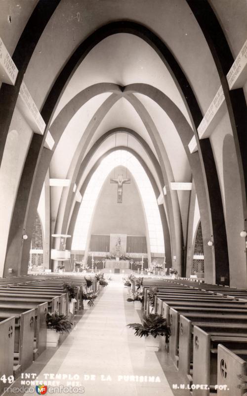 Interior del templo de la Purísima