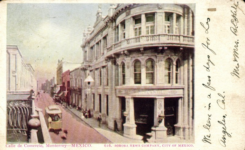 Banco Mercantil y Calle de Comercio (Avenida Morelos)