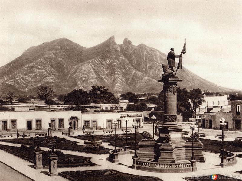 Vista de Monterrey y el Cerro de Silla (circa 1920)