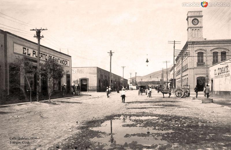 Torreón, Calle Hidalgo, 1890