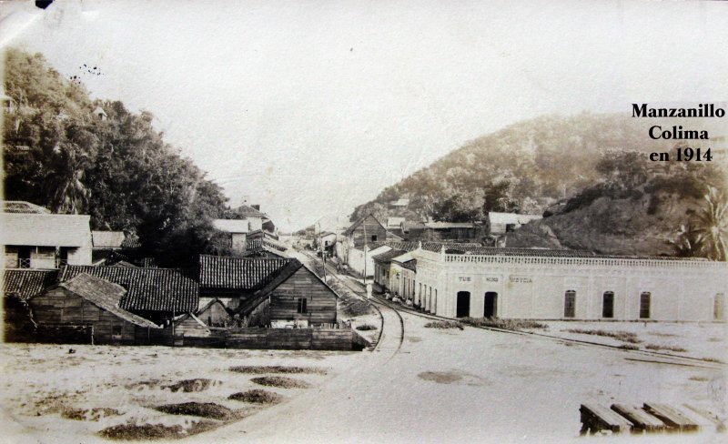 Vias del tren Escena callejera en 1914