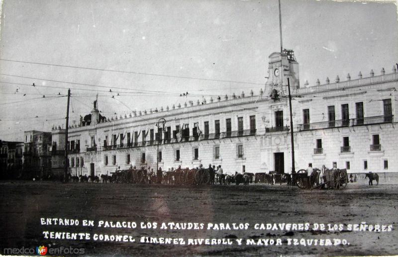 Palacio Nacional durante la Revolucion Mexicana