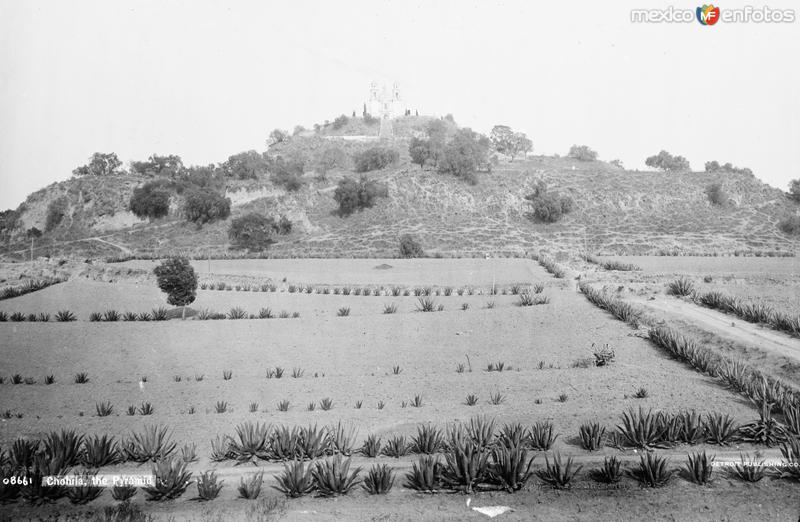 Pirámide de Cholula (por William Henry Jackson, c. 1888)