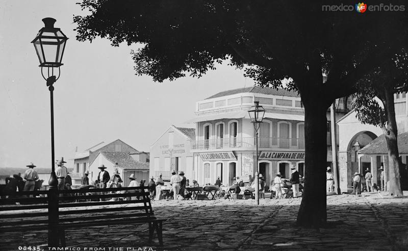 Plaza de Armas de Tampico (por William Henry Jackson, c. 1888)