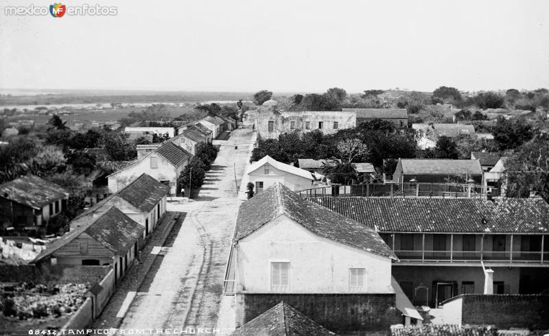 Vista panorámica de Tampico desde la Catedral III (por William Henry Jackson, c. 1888)