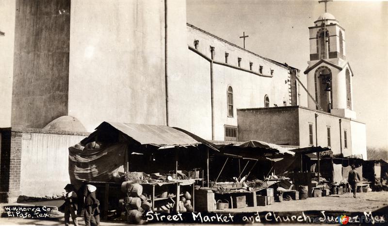 Mercado contiguo a la Misión de Guadalupe