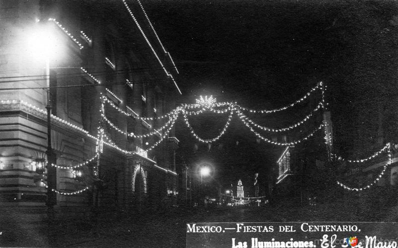 Fiestas del Centenario: Iluminaciones en calle 5 de mayo