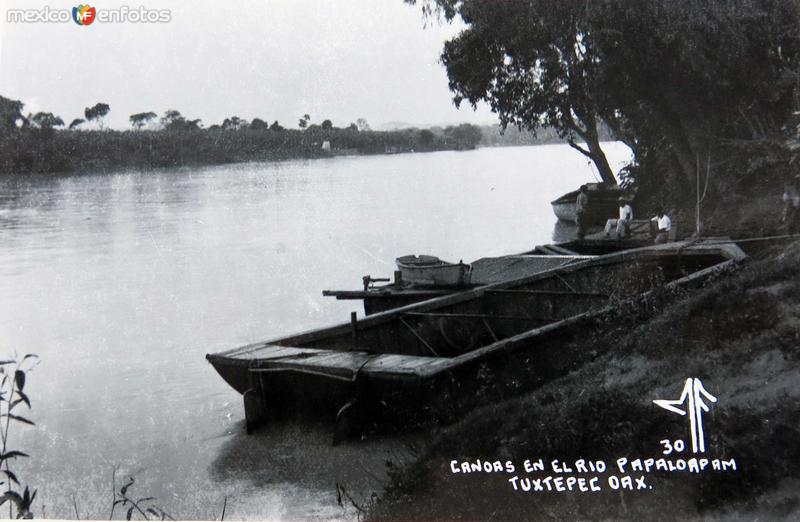 CANOAS EN EL RIO PAPALOAPAN