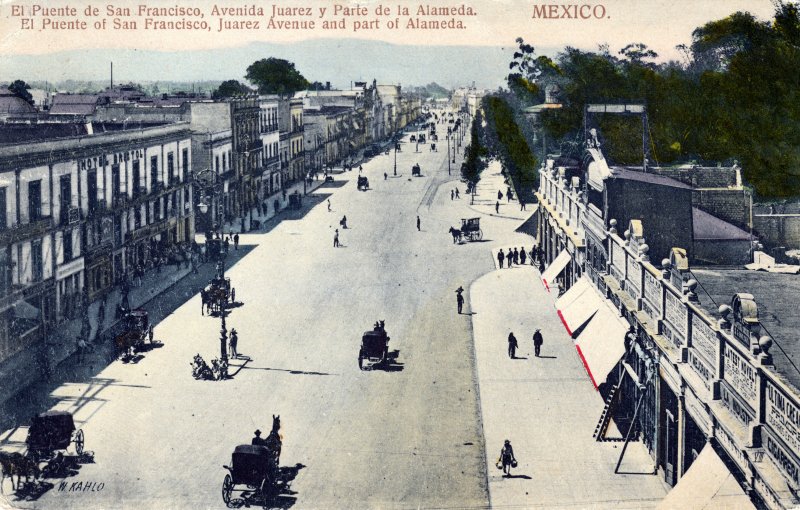 Puente de San Francisco, Avenida Juárez y parte de la Alameda