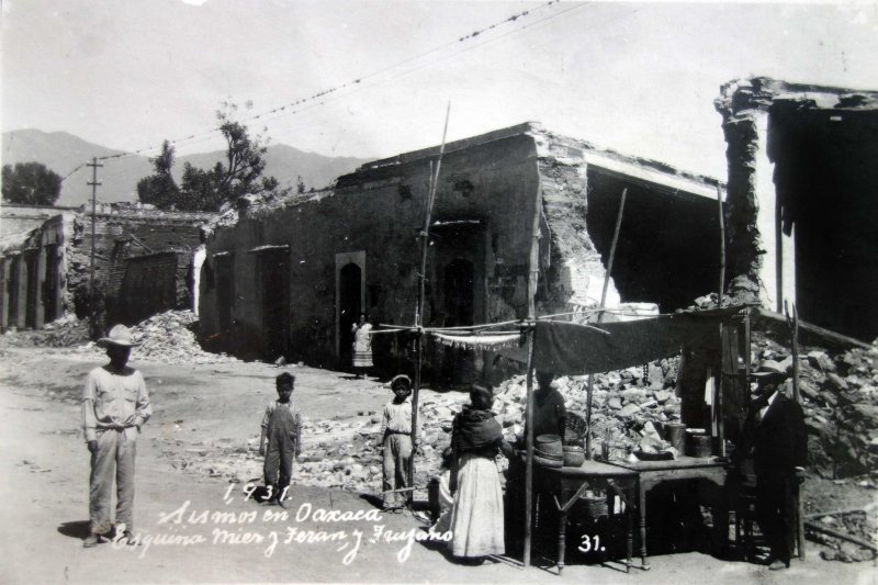 Sismo acaecido en 1931 Esquina de Mier y Teran con Trujano