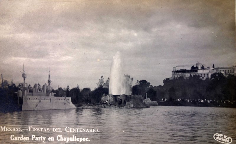 Fiestas del Centenario en el Jardin de Chapultepec (Septiembre de 1910)