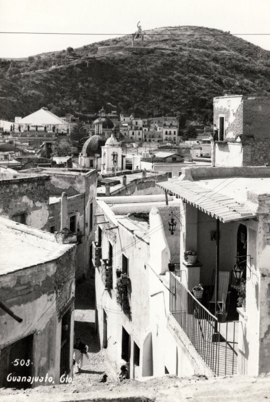 Vista panorámica de Guanajuato, hacia el cerro del Pípila