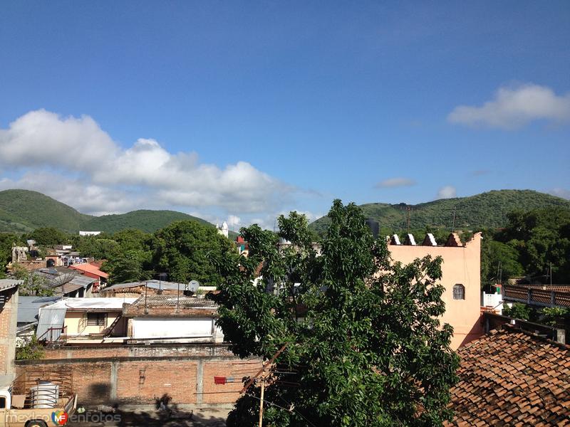 Vista hacia la zona centro de Huitzuco. Julio/2016