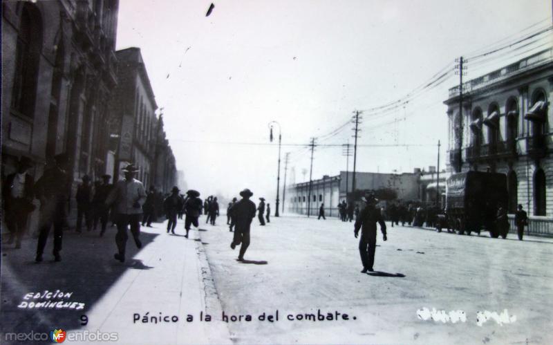 Panico a la hora de el combate durante la Decena Tragica.