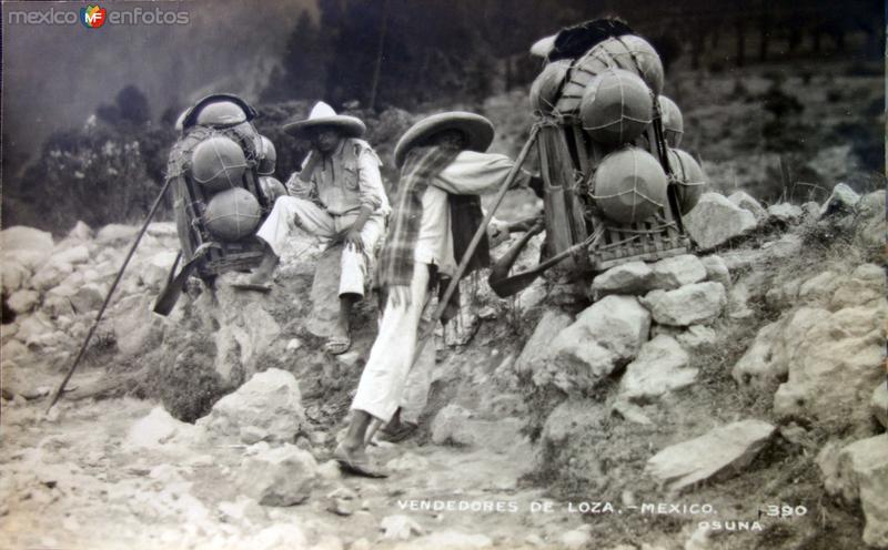 Tipos Mexicanos Vendedores de loza.