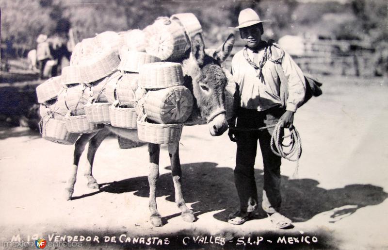 Tipos Mexicanos Vendedor de canastas.