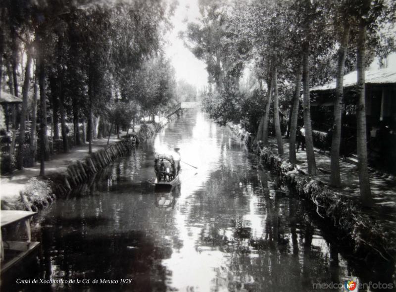 Canal de Xochimilco de la Cd. de Mexico 1928