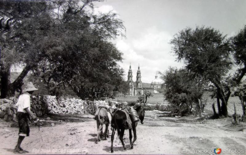 Tipos Mexicanos vendedor de Leche a la entrada del Pueblo..