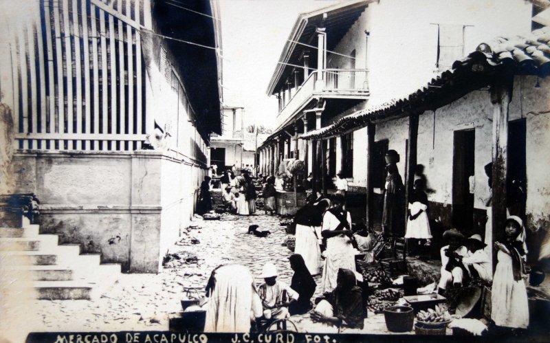 Mercado de Acapulco Guerrero por el fotografo J C Curd.