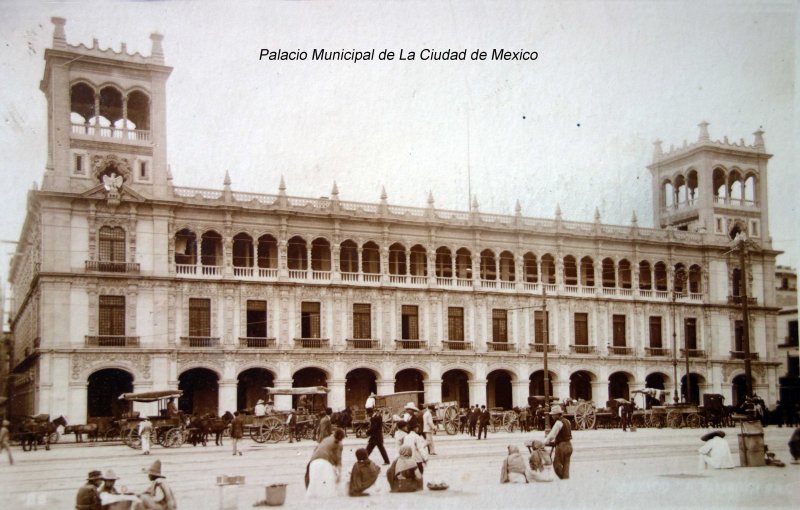 Palacio Municipal de La Ciudad de Mexico ( Circulada el 18 de Septiembre de 1919 ).