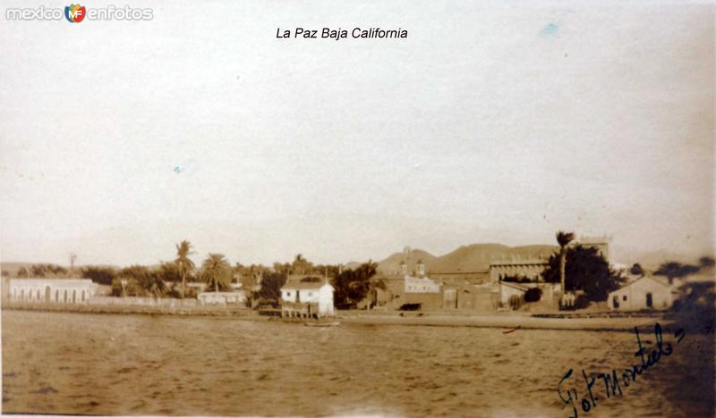 Panorama de La Paz Baja California Fechada el 17 de Enero de 1930