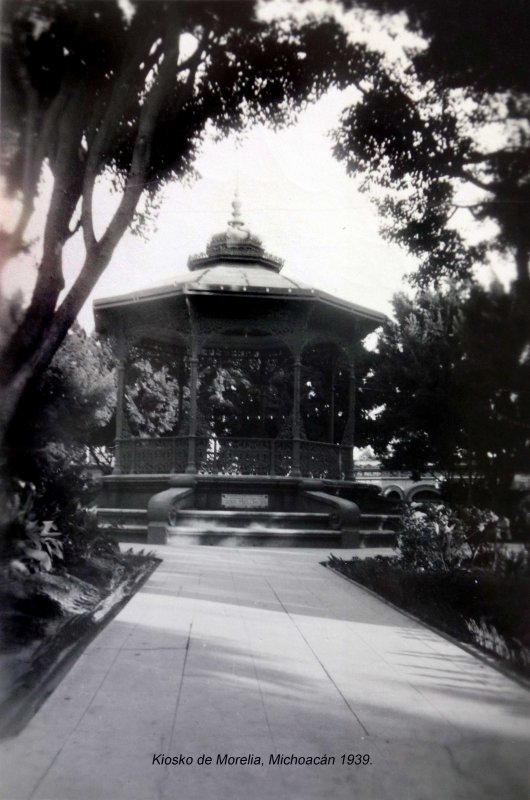 Kiosko de Morelia, Michoacán 1939.