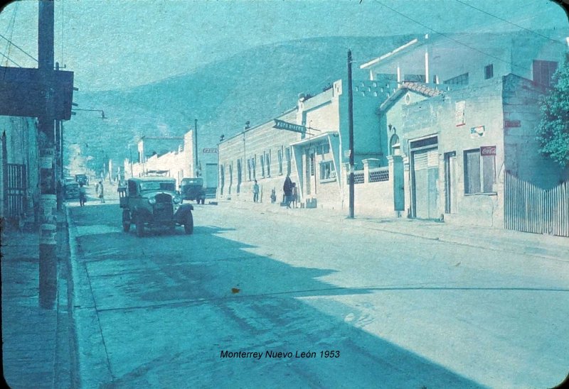 Escena Callejera de Monterrey, Nuevo León 1953