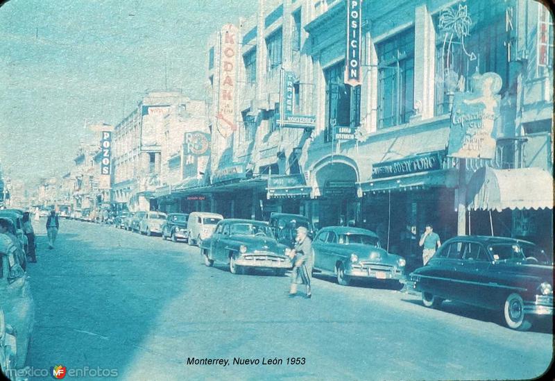 Escena Callejera de Monterrey, Nuevo León 1953