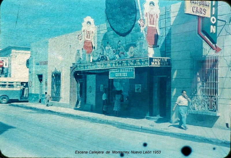 Escena Callejera de Monterrey, Nuevo León 1953