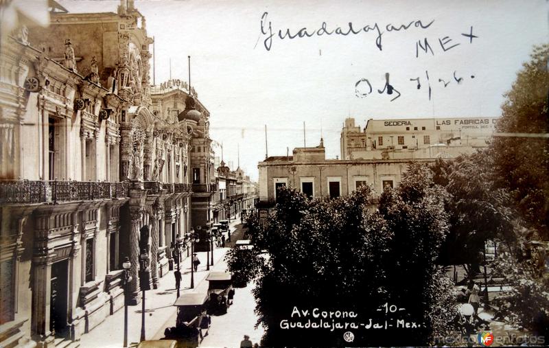 Avenida Corona ( Circulada el 1 de Julio de 1926 )