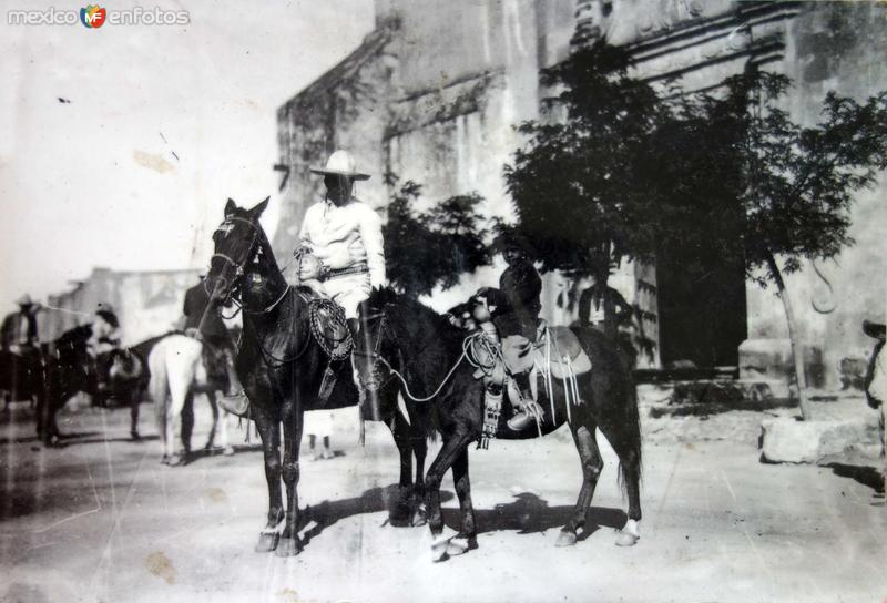 Escena campirana en alguna Hacienda.