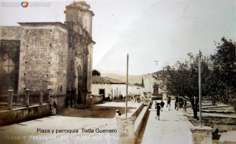 Plaza y parroquia Tixtla Guerrero