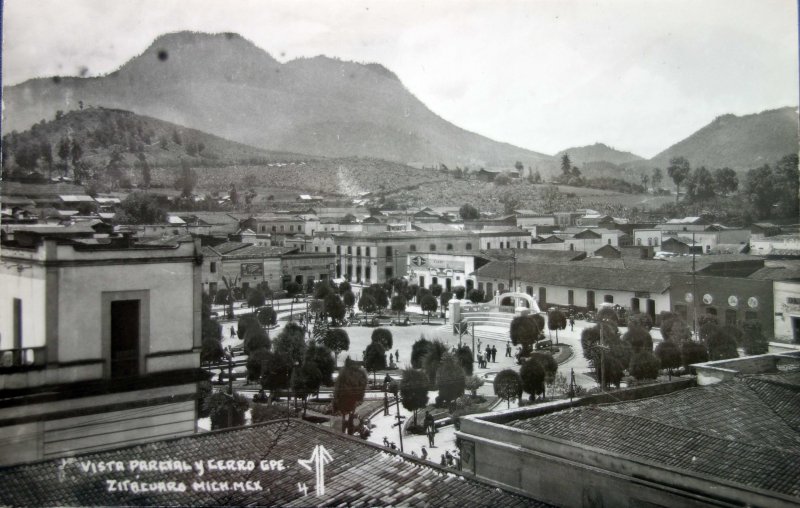 Vista parcial y el cerro de Guadalupe.