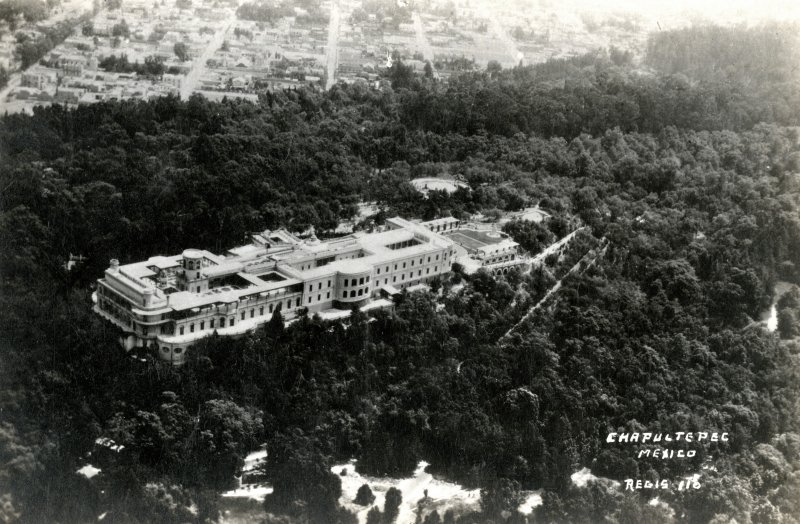 Vista aérea del Castillo de Chapultepec