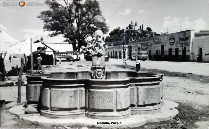 Una fuente de Cholula, Puebla.