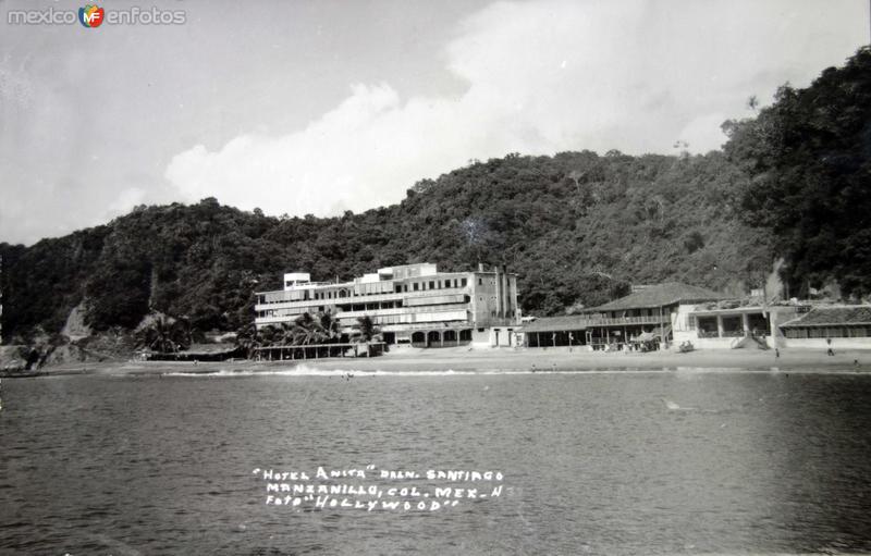 Hotel Anita balneario de Santiago. ( Circulada 6 de Enero de 1959 )