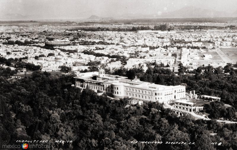 Vista aérea del Castillo de Chapultepec