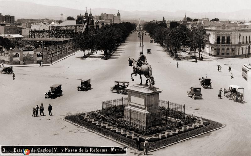 Monumento a Carlos IV y Paseo de la Reforma