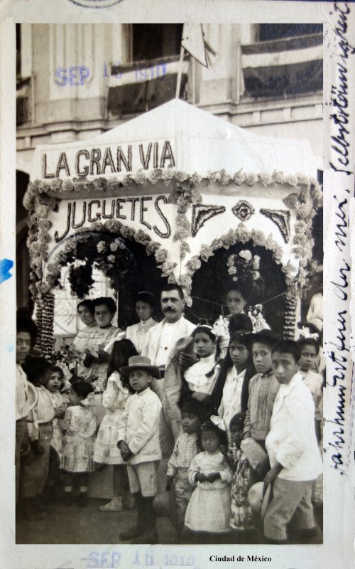 Alegorias Septembrinas La gran via de juguetes ( Fechada el 16 de Septiembre de 1910 )