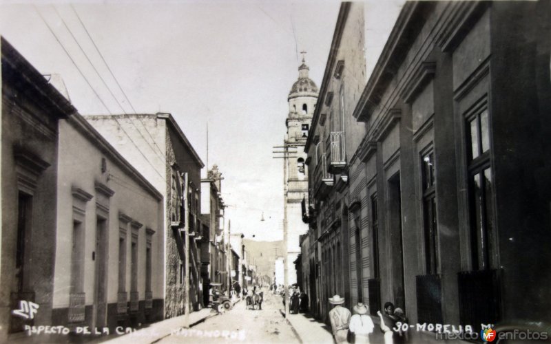 Aspecto de La Calle Matamoros ( Circulada el 7 de Agosto de 1931 ).