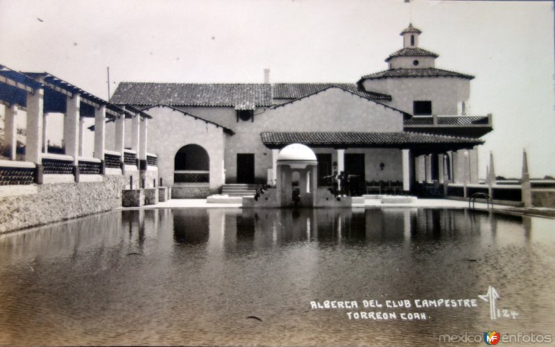 Alberca del club campestre ( Circulada el 10 de Abril de 1953 ). - Torreón,  Coahuila (MX16034913318333)