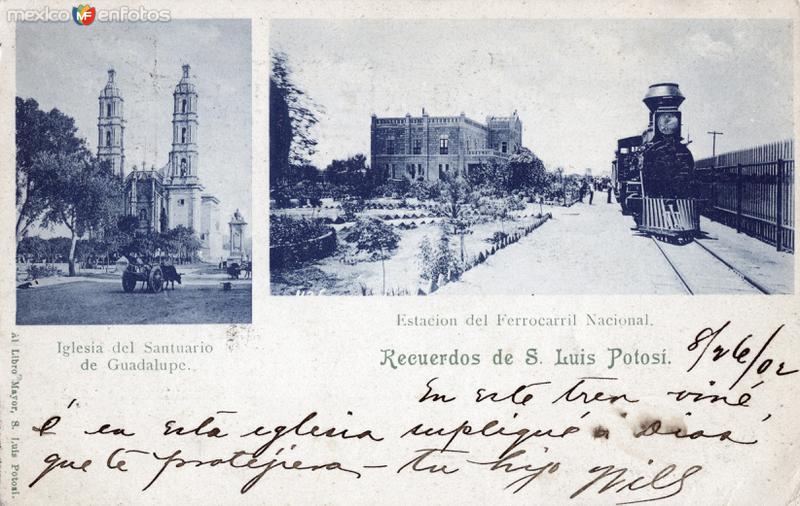 Estación del Ferrocarril Nacional y Santuario de Guadalupe