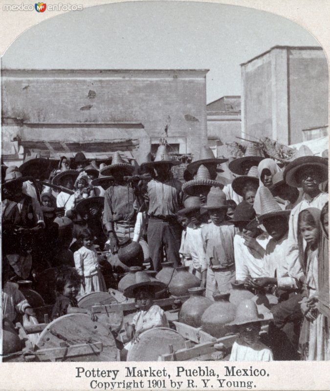 Tipos Mexicanos vendedores de loza 1901.