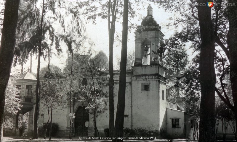 Iglesia de Santa Catarina San Angel, por el fotógrafo T. Enami, de Yokohama, Japón (1934)