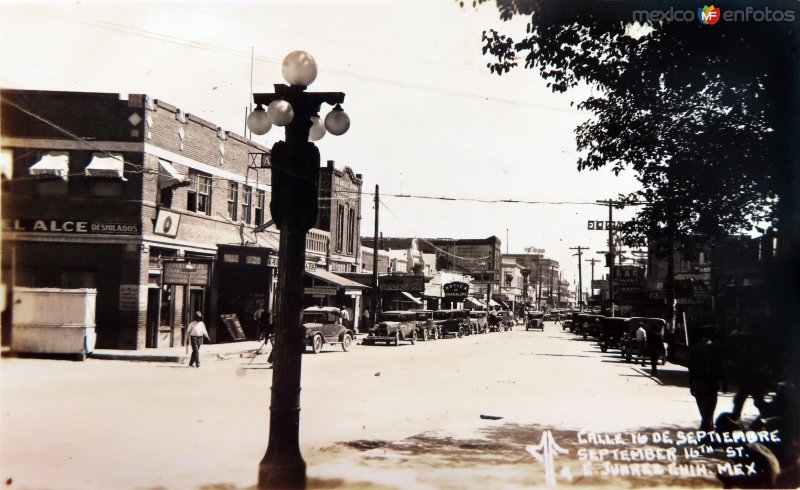 Calle 16 de Septiembre. ( Circulada el 6 de Enero de 1931 ).