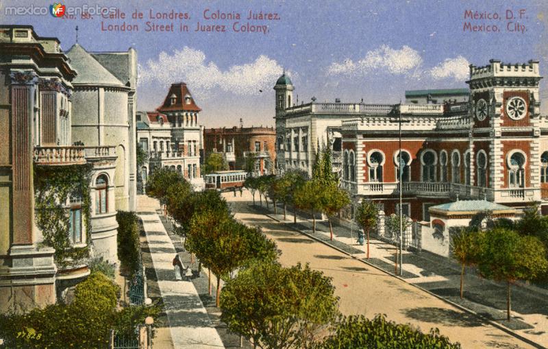 Calle de Londres, en la Colonia Juárez