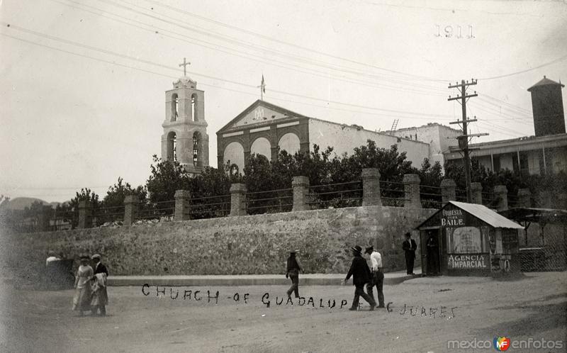 Misión de Guadalupe, depúes de la toma de Ciudad Juárez, durante la Revolución Mexicana